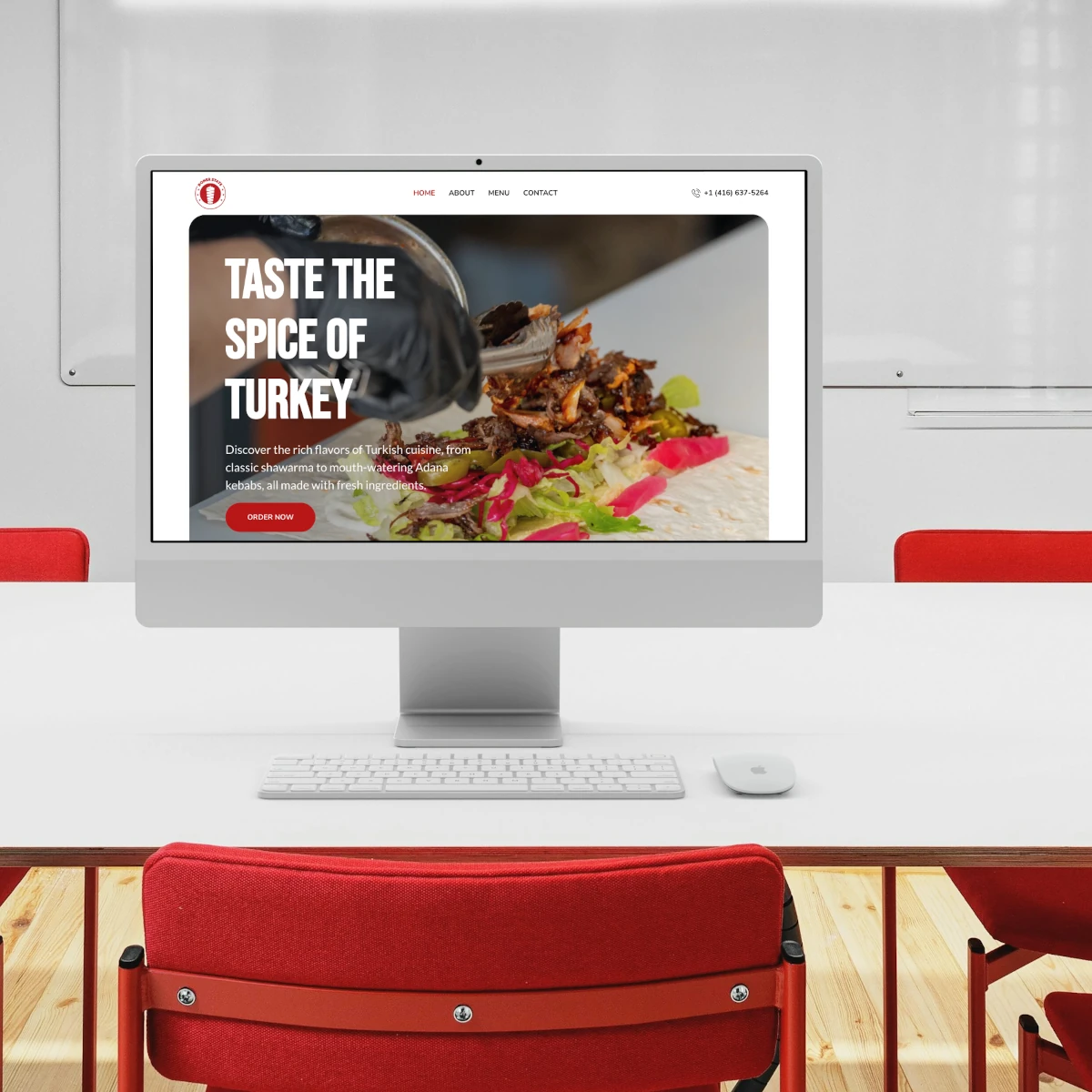 Doner State’s web page’s home page on a desktop computer.