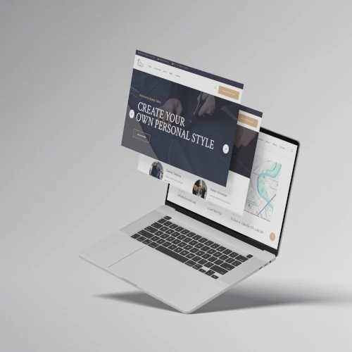 Tailor’s Oak’s website preview on a laptop screen.